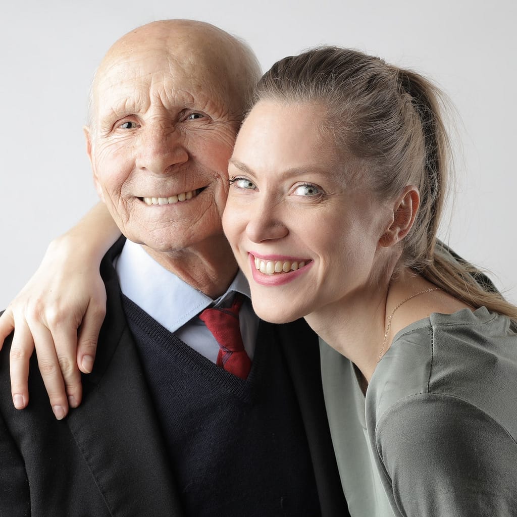 Grandpa and granddaughter
